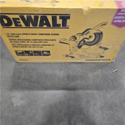 NEW DEWALT 15 Amp Corded 12 in. Double Bevel Sliding Compound Miter Saw, Blade Wrench and Material Clamp