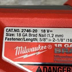AS-IS Milwaukee FUEL 18-Volt Lithium-Ion Brushless Cordless Gen II 18-Gauge Brad Nailer (Tool-Only)