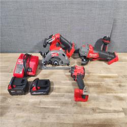 HOUSTON LOCATION - AS-IS MILWAUKEE 3 TOOL COMBO KIT W/ (2) BATTERY & CHARGER