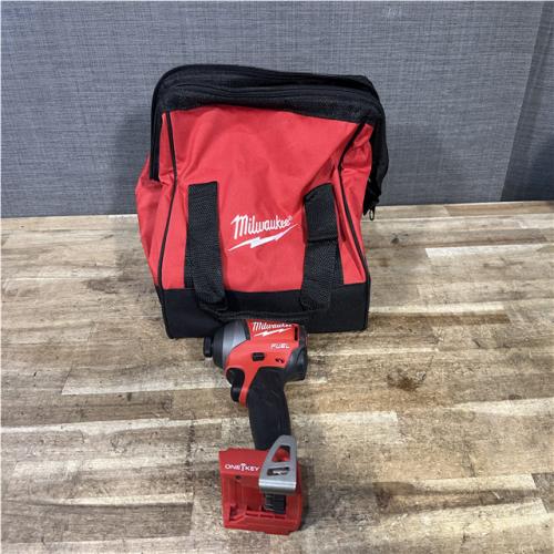 Houston Location AS-IS Milwaukee M18 FUEL ONE-KEY 18-Volt Lithium-Ion Brushless Cordless 1/4 in. Hex Impact Driver (Tool-Only)