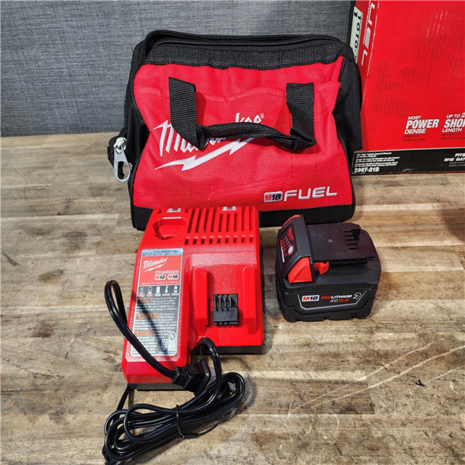 HOUSTON LOCATION - AS-IS (APPEARS LIKE NEW) Milwaukee M18 1/2 in. Cordless Brushless High Torque Impact Wrench Kit (Battery & Charger)