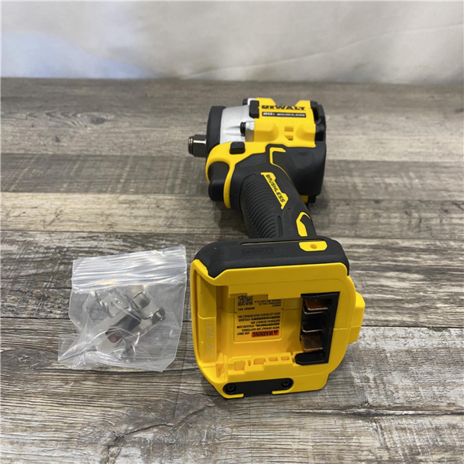 AS-IS DEWALT ATOMIC 20V MAX Cordless Brushless 1/2 in. Variable Speed Impact Wrench (Tool Only)