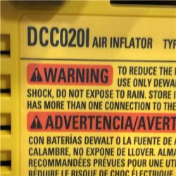 AS-IS DEWALT 20V MAX Cordless Electric Portable Inflator (Tool Only)
