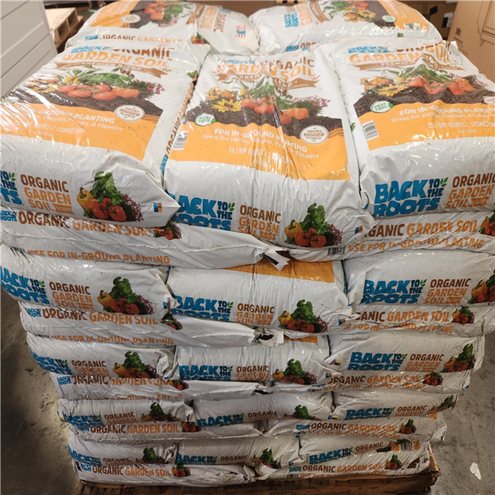 Phoenix NEW Back to the Roots Organic Bulk Garden Soil Pallet (60 1 cu. ft. Bags) Peat-Free  Blended with Organic Fertilizer (50-Bags)