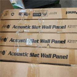 Phoenix NEW Art3dwallpanels Gray 0.83in. x 2 ft. x 4 ft. Slat MDF Acoustic Decorative Wall Paneling  3D Fluted Sound Absorbing Panel(372sq.ft./12 Case)