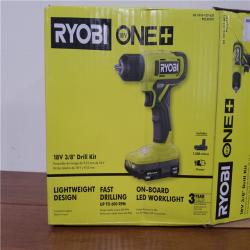 CALIFORNIA AS-IS RYOBI ONE+18V 3/8 DRILL KIT(TOOL ONLY)