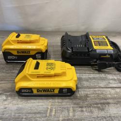 AS-IS DEWALT 20V MAX Lithium-Ion Battery Kit with 5.0Ah and 2.0Ah Battery and Charger