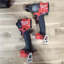 HOUSTON LOCATION - AS-IS MILWAUKEE M18 FUEL 18V Lithium-Ion Brushless Cordless Hammer Drill and Impact Driver Combo Kit (2-Tool) with 2 Batteries