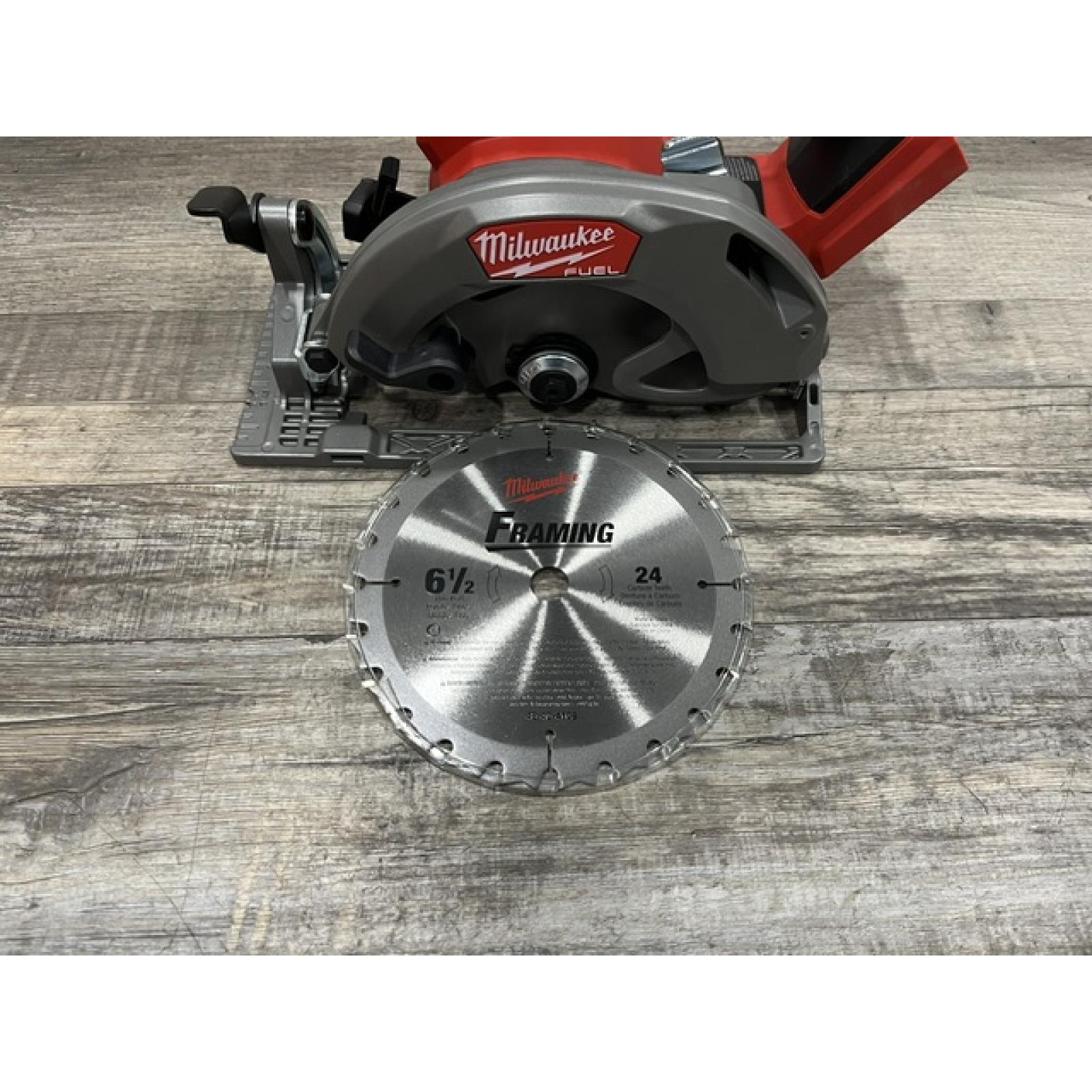 AS-IS Milwaukee FUEL 18V Lithium-Ion Brushless Cordless 6-1/2 in. Circular Saw (Tool-Only)