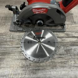 AS-IS Milwaukee FUEL 18V Lithium-Ion Brushless Cordless 6-1/2 in. Circular Saw (Tool-Only)