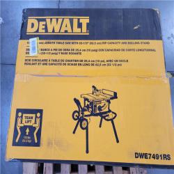 CALIFORNIA AS-IS DEWALT 10 (25.4cm) JOBSITE TABLE SAW WITH 32-1/2 (82.5cm) RIP CAPACITY AND ROLLING STAND