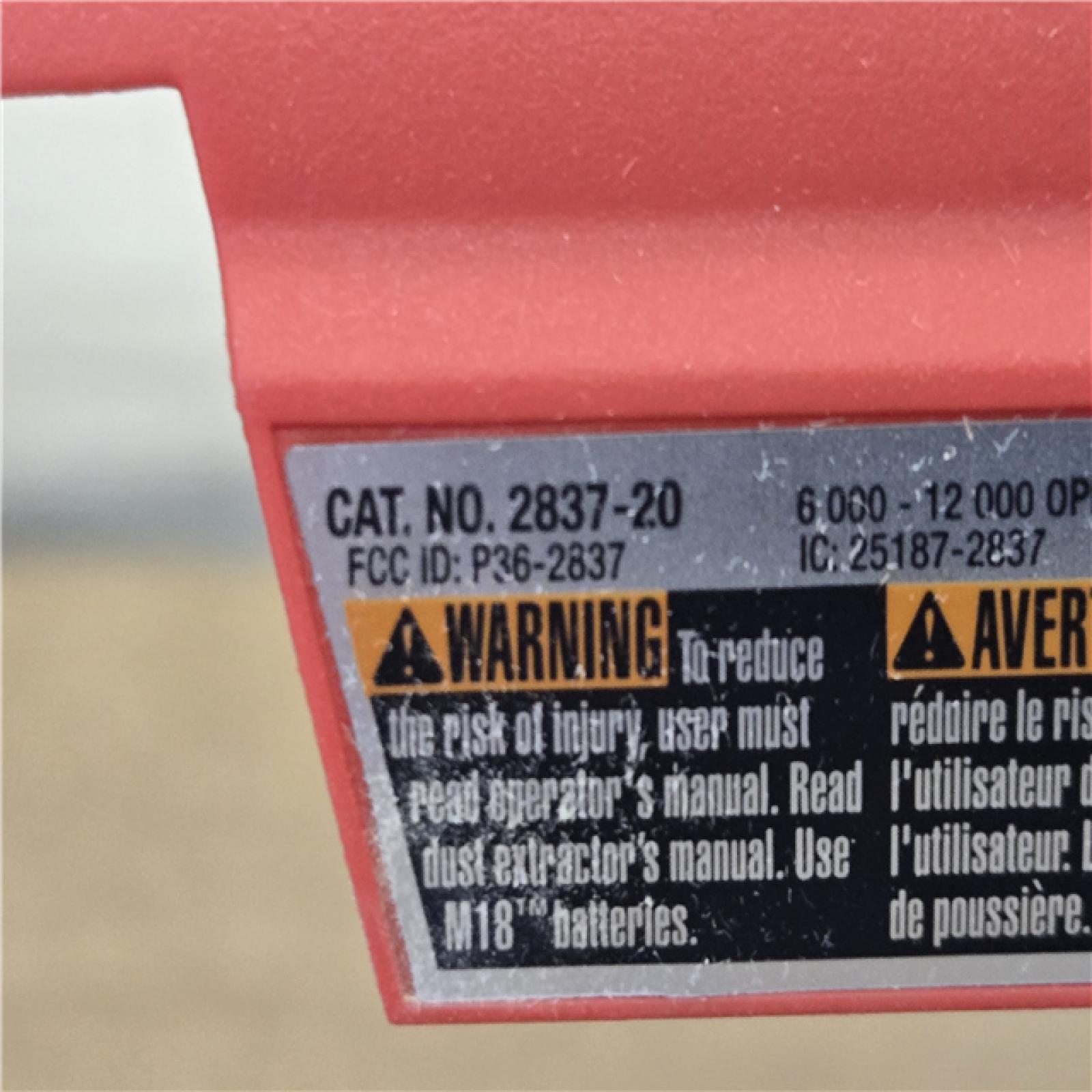 AS-IS Milwaukee 18V Cordless FUEL 5 in. Random Orbit Sander (Tool-Only)