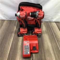 AS-IS Milwaukee 18V Lithium-Ion Brushless Cordless Compact Drill/Impact Combo Kit
