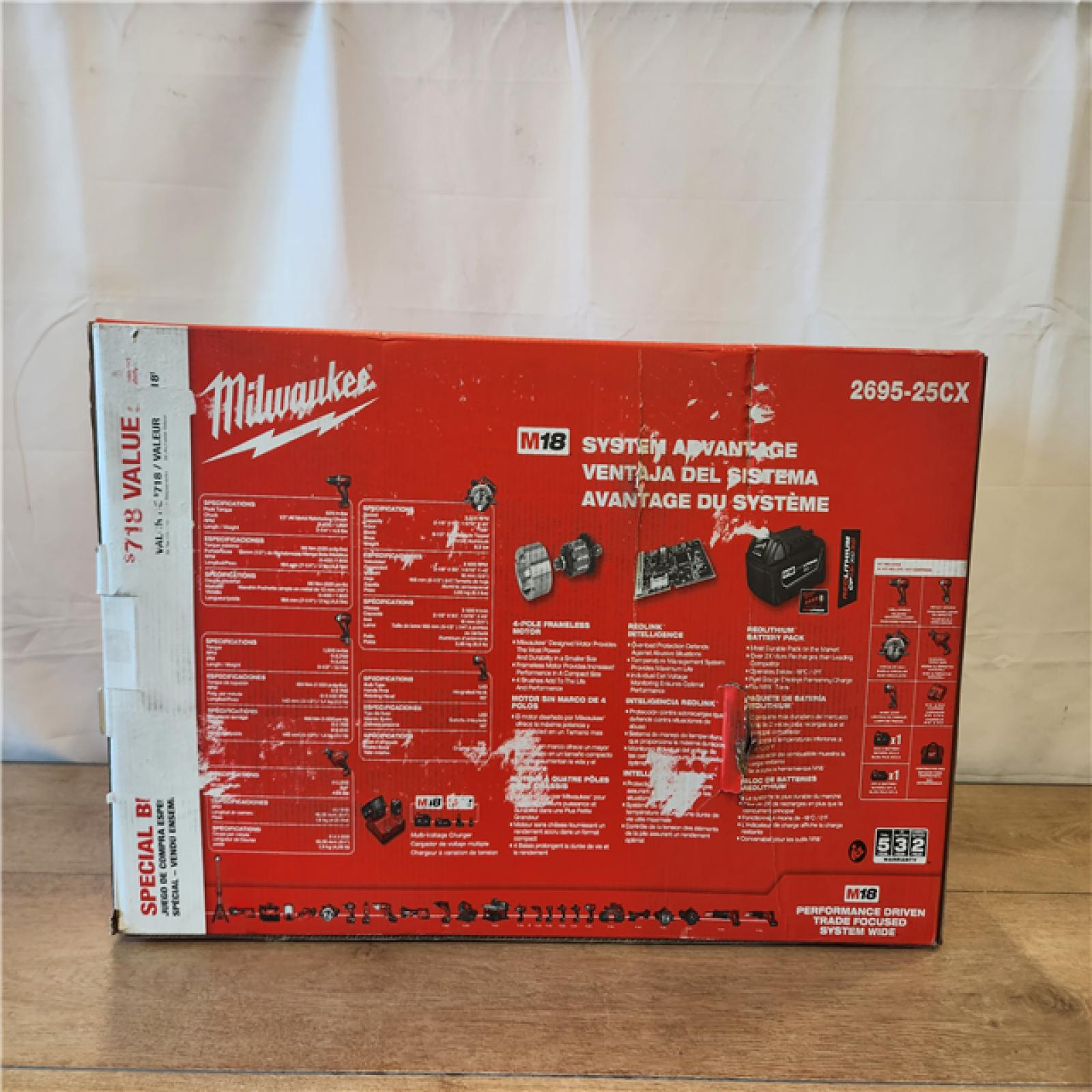 NEW- Milwaukee M18 18V Lithium-Ion Cordless 5 Tool Combo Kit