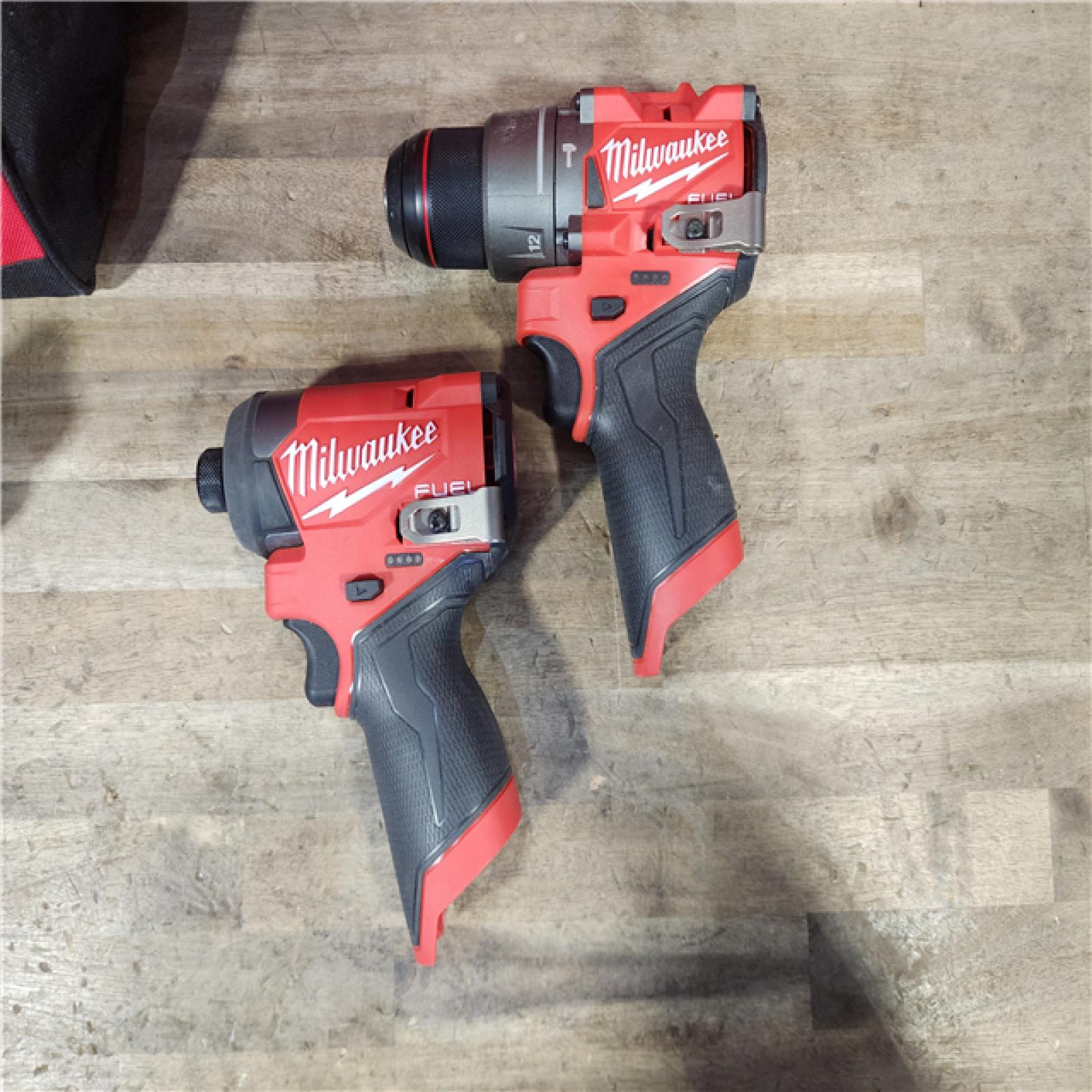 HOUSTON LOCATION - AS-IS Milwaukee 3497-22 12V Brushless Hammer Drill and Impact Driver Combo Kit