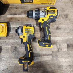 HOUSTON LOCATION - AS-IS DEWALT 20V MAX Cordless Brushless Hammer Drill/Driver 2 Tool Combo Kit with FLEXVOLT ADVANTAGE