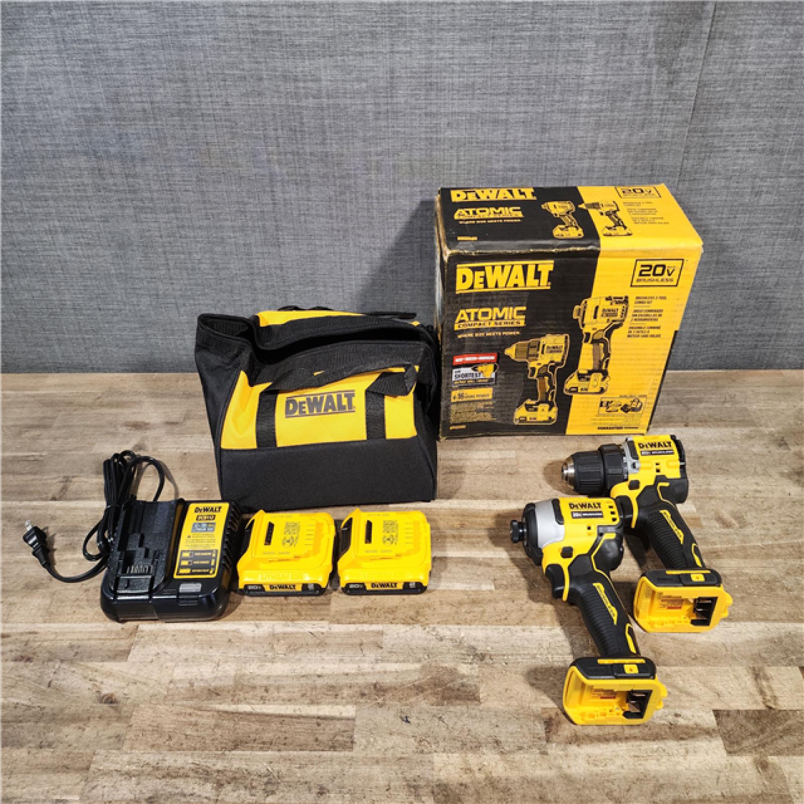 HOUSTON LOCATION - AS-IS DEWALT ATOMIC 20-Volt MAX Lithium-Ion Cordless (2-Tool) Combo Kit