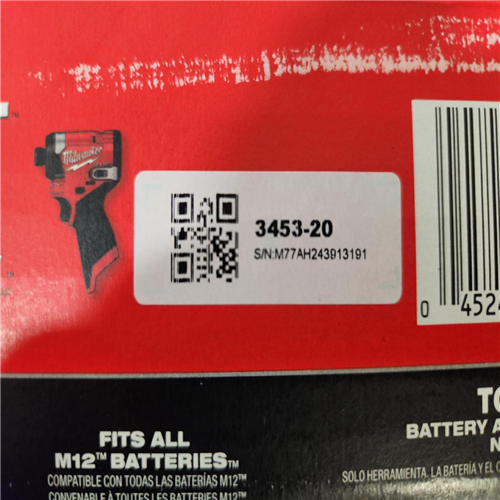 Phoenix Location NEW Milwaukee M12 FUEL 12V Lithium-Ion Brushless Cordless 1/4 in. Hex Impact Driver (Tool-Only)