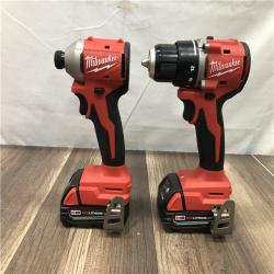 AS-IS Milwaukee 18V Lithium-Ion Brushless Cordless Compact Drill/Impact Combo Kit