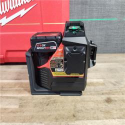 HOUSTON LOCATION - AS-IS (APPEARS LIKE NEW) Milwaukee-3632-21 M12 Green Beam Laser 360° 3-Plane Kit
