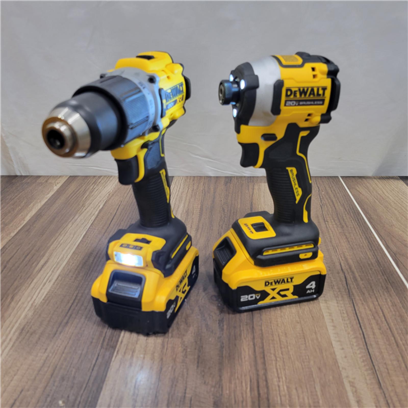 GOOD DEWALT 20V MAX XR Hammer Drill and ATOMIC Impact Driver 2 Tool Cordless Combo Kit with (2) 4.0Ah Batteries, Charger, and Bag