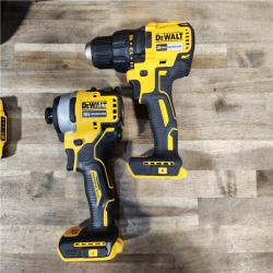 HOUSTON LOCATION - AS-IS Dewalt DCK225D2 20V MAX ATOMIC Brushless Compact Lithium-Ion 1/2 in. Cordless Drill Driver and 1/4 in. Impact Driver Combo Kit with 2 Batteries 2 Ah