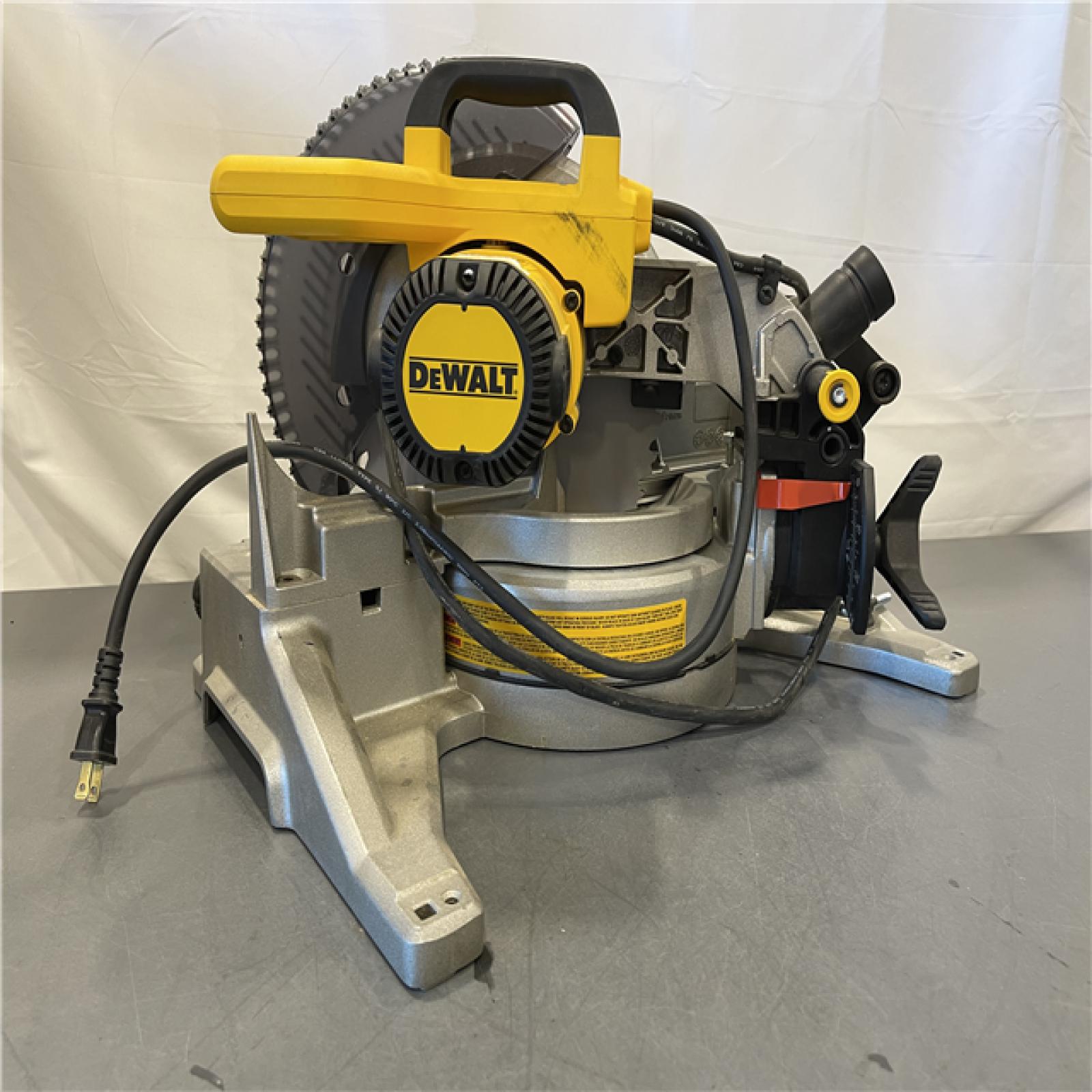 AS-IS - DEWALT 15 Amp Corded 10 in. Compound Single Bevel Miter Saw