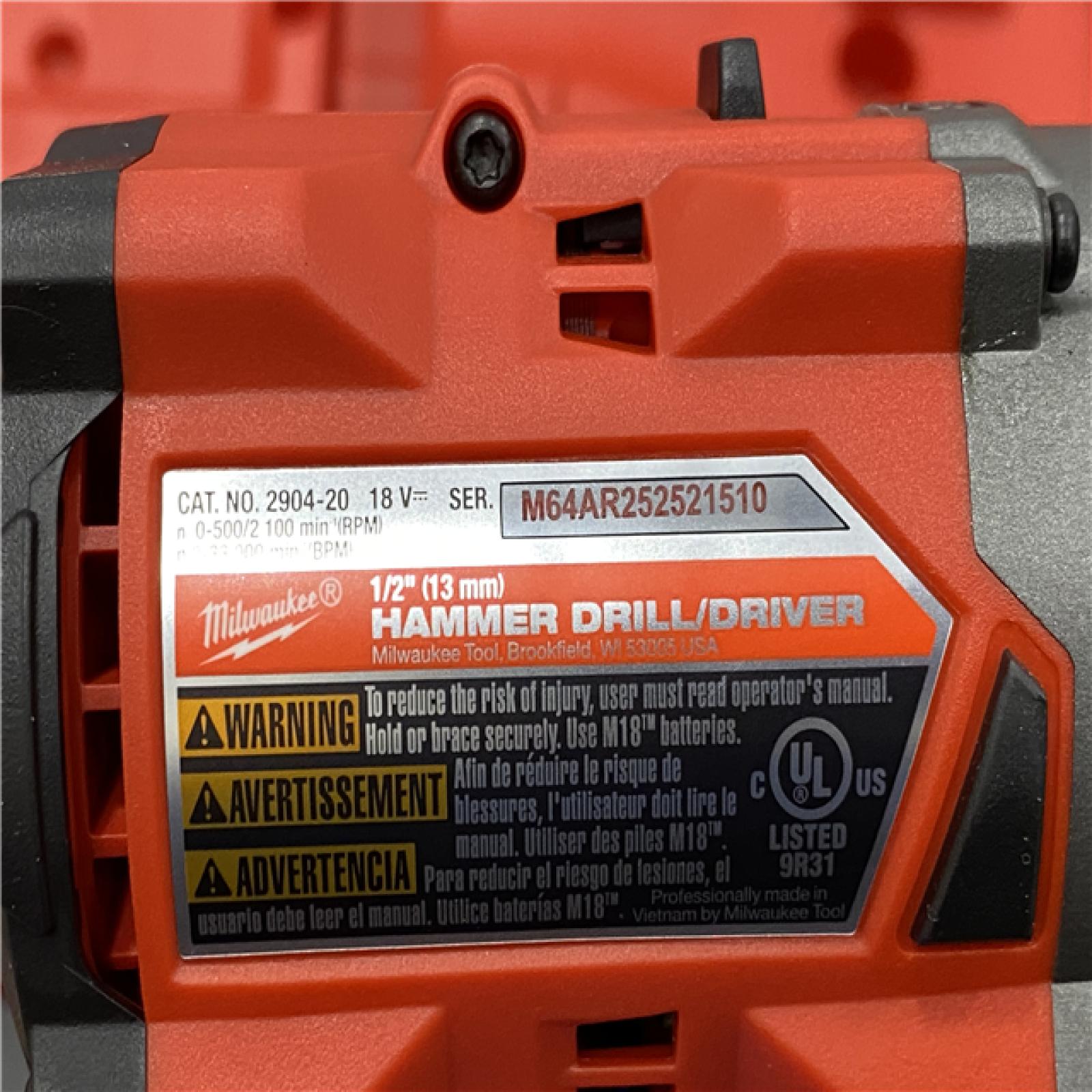 AS-IS Milwaukee 18V Lithium-Ion Brushless Cordless Hammer Drill and Impact Driver Combo Kit