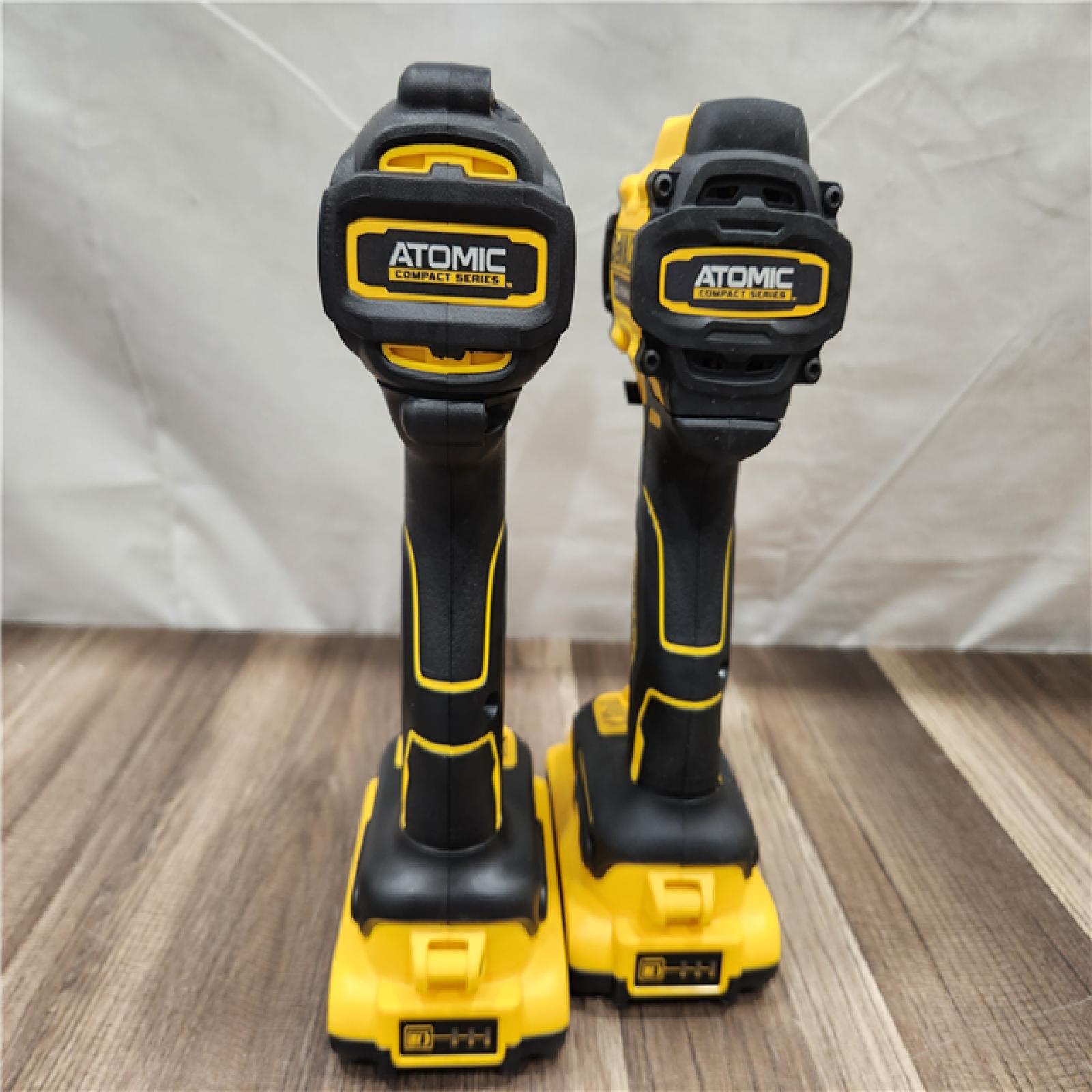 AS-IS-  DEWALT ATOMIC 20-Volt MAX Lithium-Ion Cordless Combo Kit (2-Tool) with (2) 2.0Ah Batteries  Charger and Bag