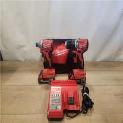 AS-IS- Milwaukee 18V Lithium-Ion Brushless Cordless Compact Drill/Impact Combo Kit