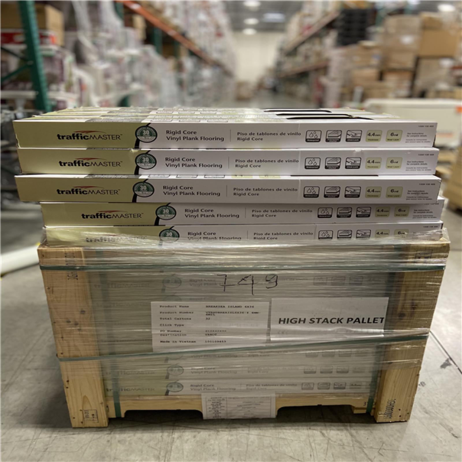 DALLAS LOCATION - TrafficMaster Breaksea Island 6 MIL x 6 in. x 36 in. Waterproof Click Lock Vinyl Plank Flooring (23.95 sq. ft./case) - 52 UNITS