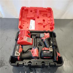 AS-IS- Milwaukee FUEL 18V Lithium-Ion Brushless Cordless Hammer Drill and Impact Driver Combo Kit