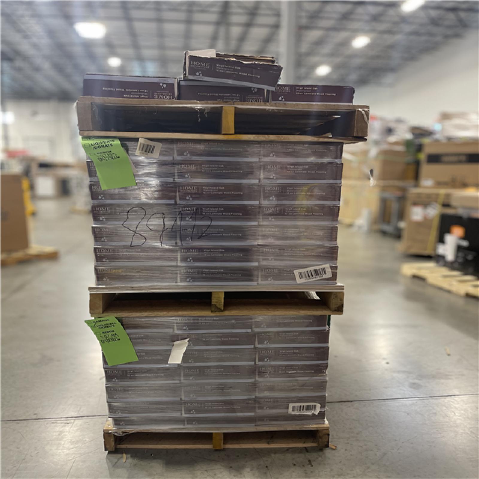 DALLAS LOCATION- Home Decorators Collection Virgil Island Oak 12 mm T x 8 in. W Waterproof Laminate Wood Flooring (15.9 sqft/case) PALLET (46 cases)