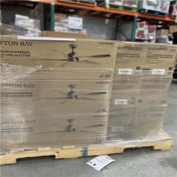 DALLAS LOCATION -HAMPTON BAY MENA 54 CEILING FAN MATTE BLACK PALLET-(18 units)