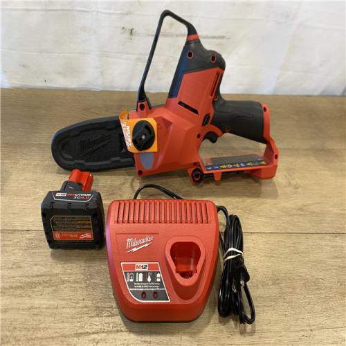 AS-IS Milwaukee FUEL 12V Lithium-Ion Brushless Battery 6 in. HATCHET Pruning Saw Kit