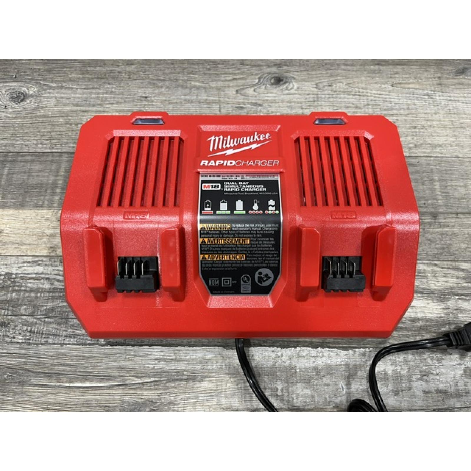 AS-IS Milwaukee 18-Volt Lithium-Ion Dual Bay Rapid Battery Charger