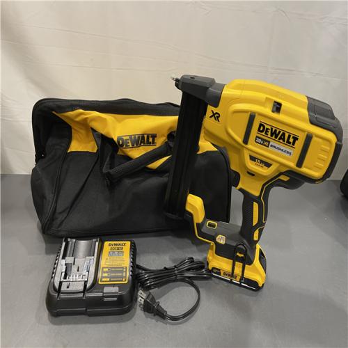 AS-IS - DeWALT 20-Volt MAX 18 Gauge Cordless Brushless Narrow Crown Stapler Kit