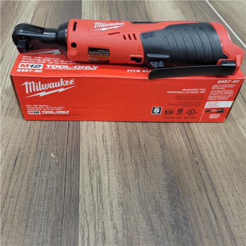 AS-IS Milwaukee 2457-20 M12 3/8  Ratchet (Bare Tool KIT battery & charge)