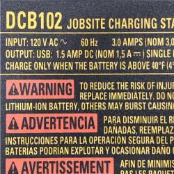 AS-IS DEWALT 12-Volt to 20-Volt MAX Lithium-Ion Dual Port Jobsite Fast Charging Station