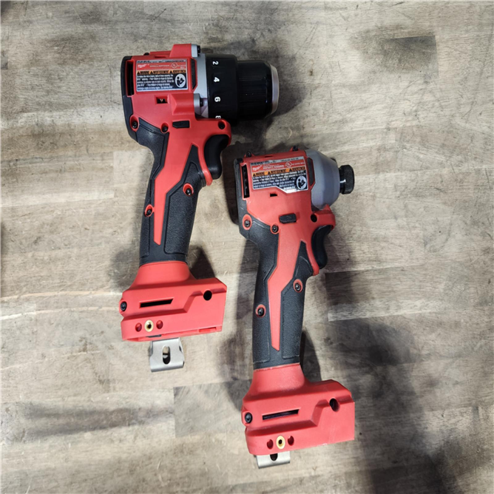 HOUSTON LOCATION - AS-IS Milwaukee M18 18V Lithium-Ion Brushless Cordless Compact Drill/Impact Combo Kit (2-Tool) W/(2) 2.0 Ah Batteries  Charger & Bag