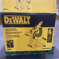 As-Is- DEWALT 15 Amp Corded 12 in. Double Bevel Sliding Compound Miter Saw