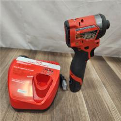 AS-IS- Milwaukee M12 FUEL 12-Volt Lithium-Ion Brushless Cordless 1/4 in. Hex Impact Driver Compact Kit