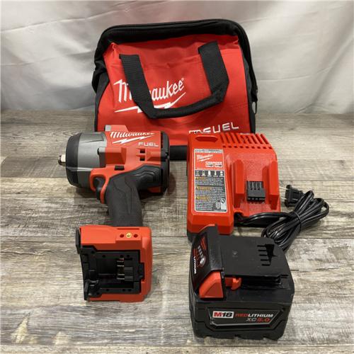 AS-IS Milwaukee FUEL 18V Lithium-Ion Brushless Cordless 1/2 in. Impact Wrench w/Friction Ring Kit