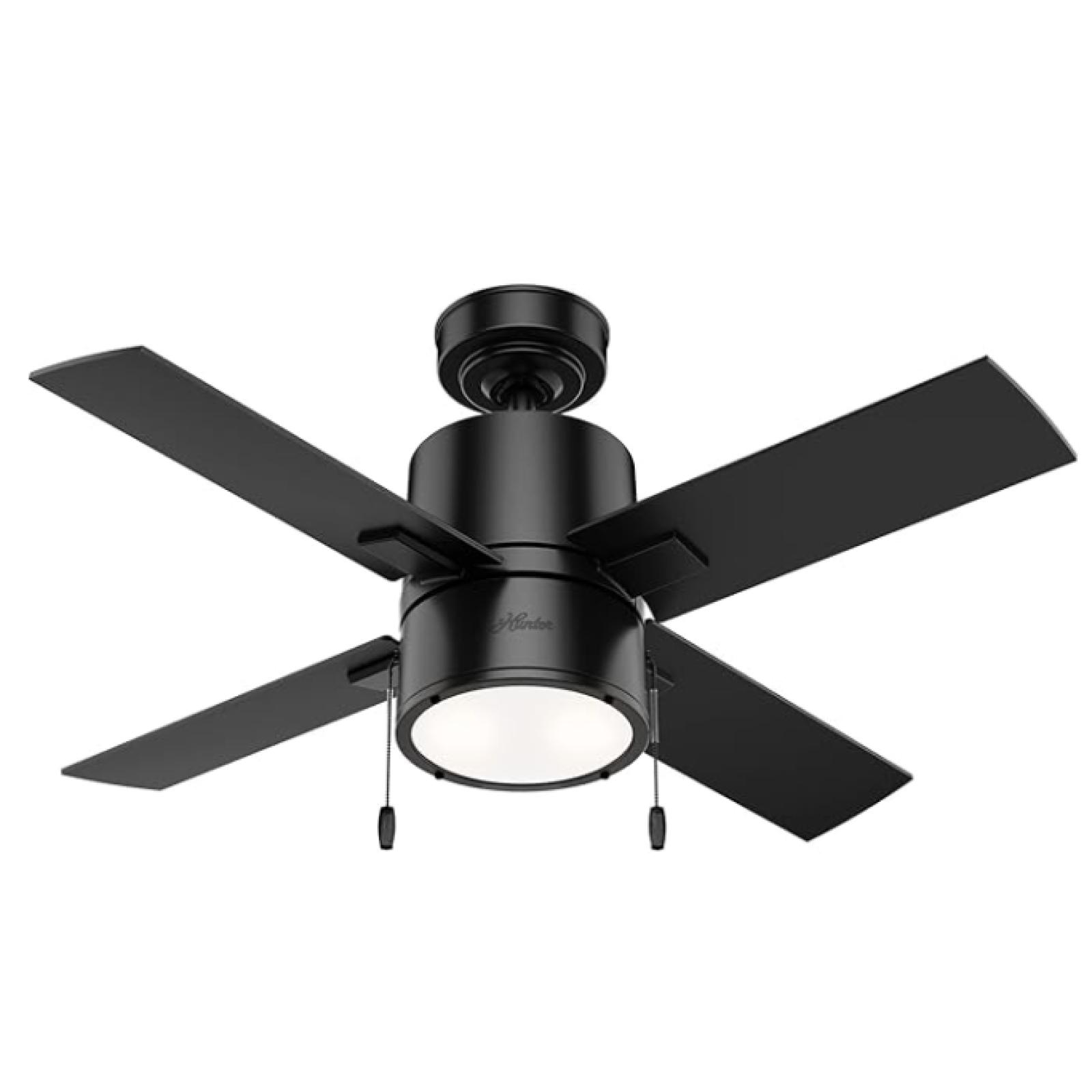 DALLAS LOCATION- Hunter 42 inch Indoor Ceiling Fan 4 Blade with LED Light Black Pallet (24 UNITS)