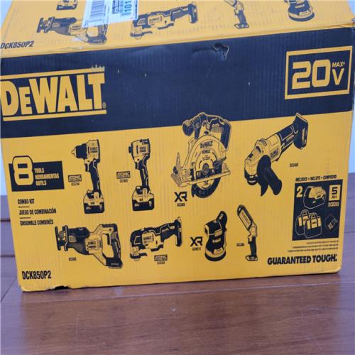 California NEW DeWalt 8-Tool Combo Kit  Includes (2) Batteries  Charger & Bag