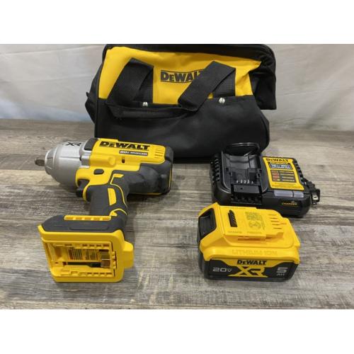 AS-IS DEWALT 20V MAX Lithium-Ion Cordless 1/2 in. Impact Wrench Kit