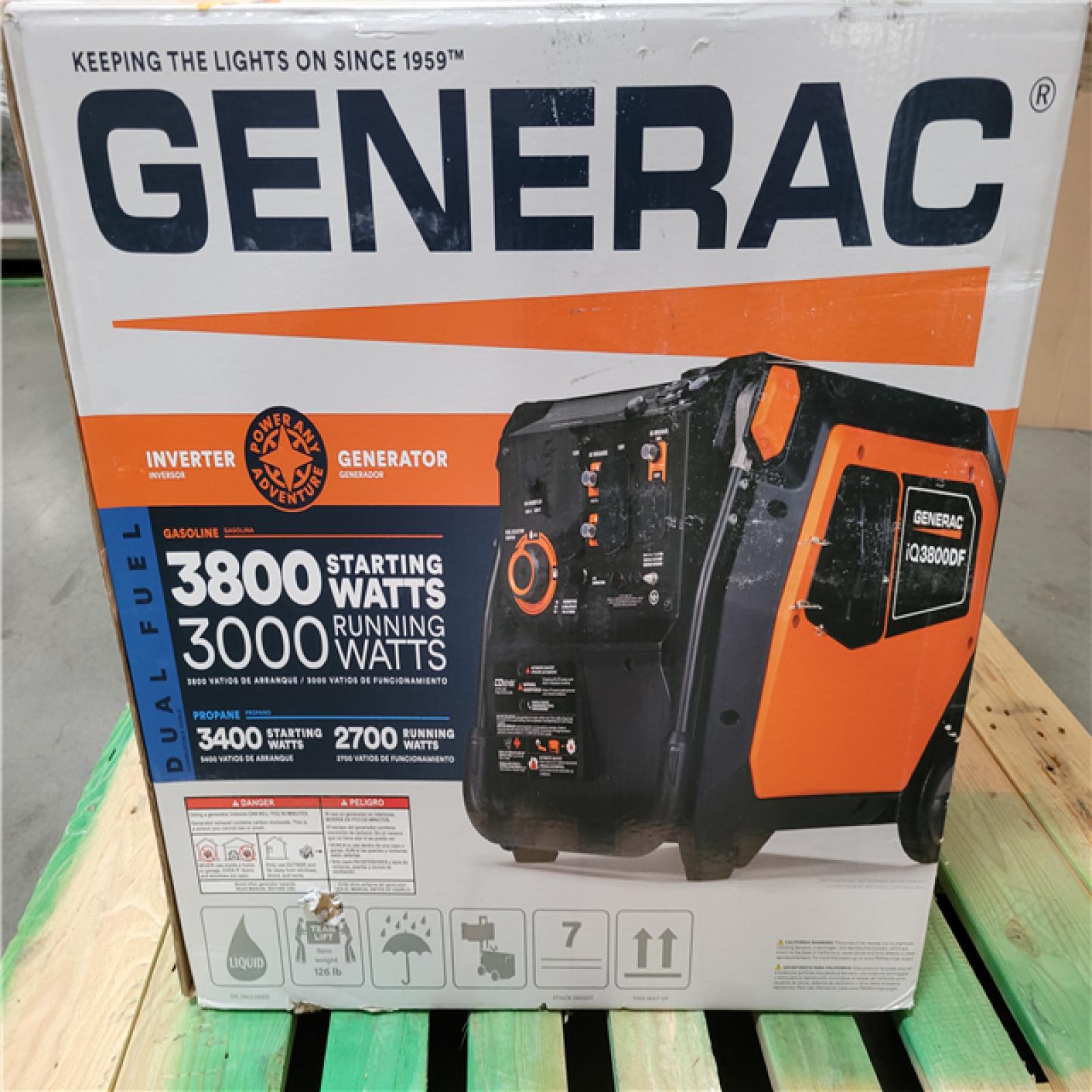 CALIFORNIA AS-IS GENERAC PORTABLE GENERATOR