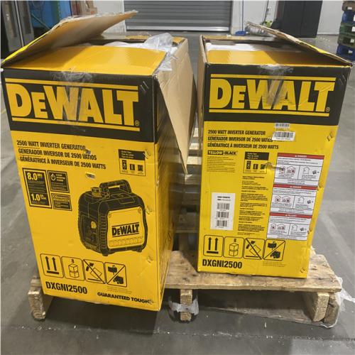Dallas Location - As-Is DEWALT 2200W Portable Inverter Generator  DXGNI2500(Lot Of 2)