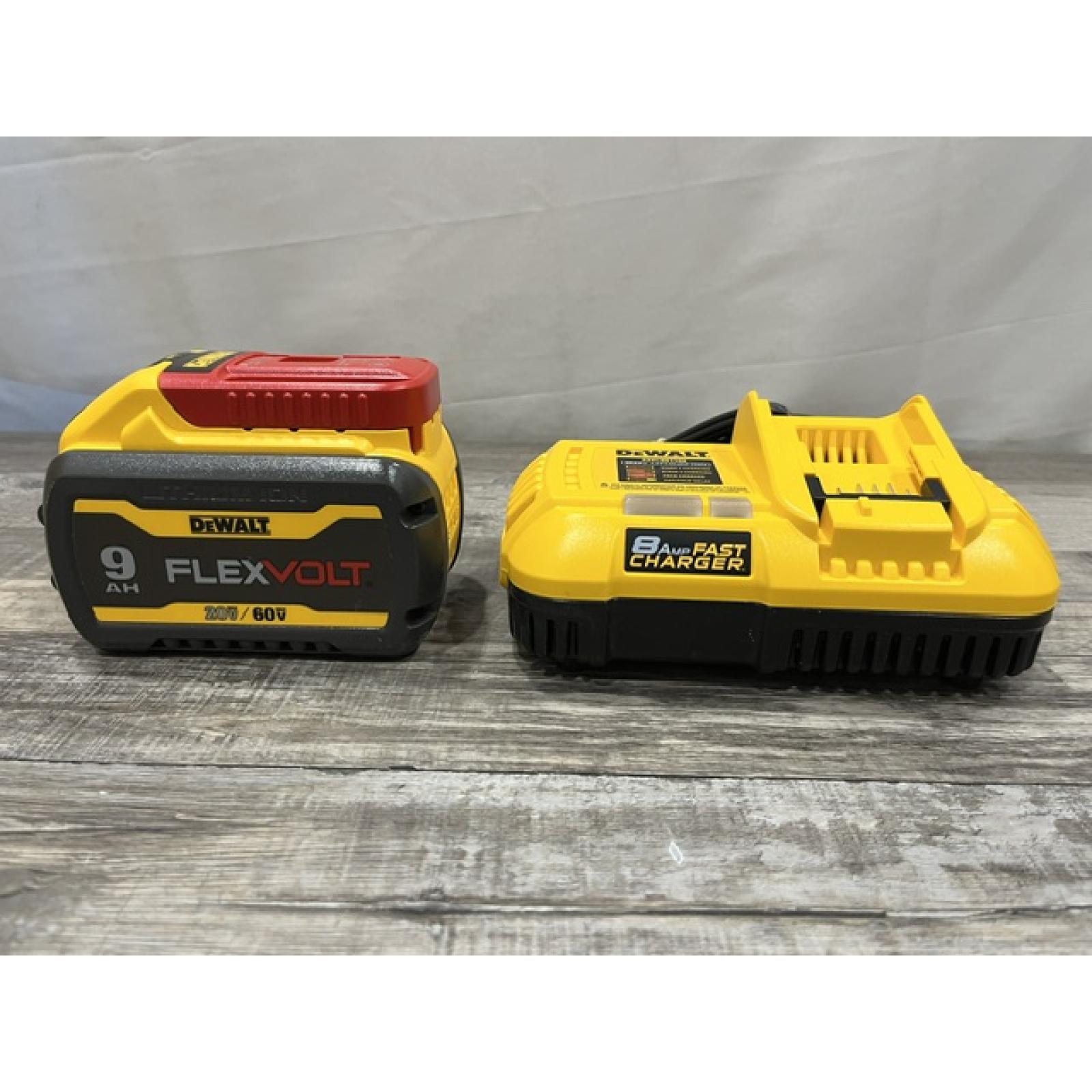 AS-IS DEWALT 20V/60V MAX FLEXVOLT Lithium-Ion 9.0Ah Battery and Charger Starter Kit
