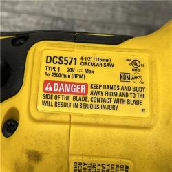 AS-IS DEWALT ATOMIC 20V MAX Cordless Brushless 4-1/2 in. Circular Saw (Tool Only)